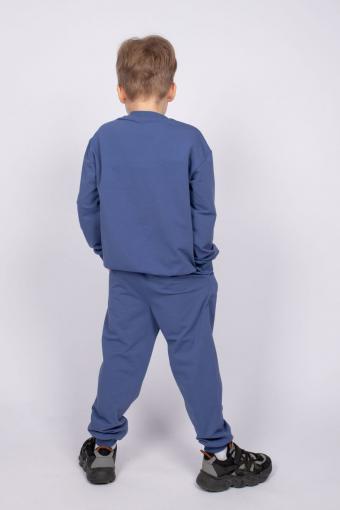 Комплект для мальчика (джемпер_брюки) 0463 (Синий) (Фото 2)