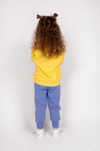 Комплект для девочки (джемпер_брюки) 0451 (м) (Желтый/лавандовый) (Фото 2)