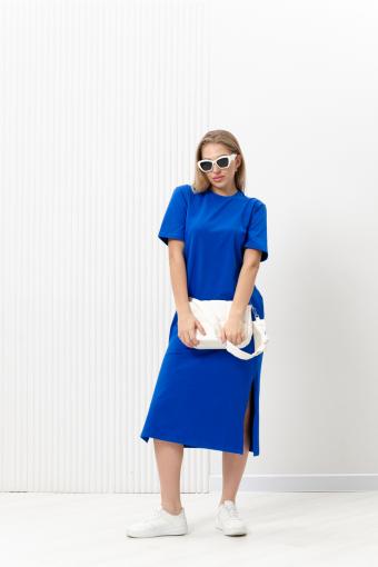 14406 платье женское длинное (Синий) - Лазар-Текс