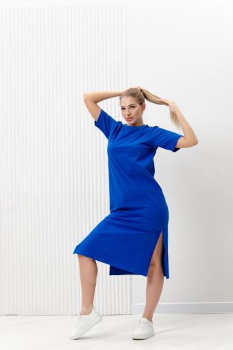 14406 платье женское длинное (Синий) (Фото 2)