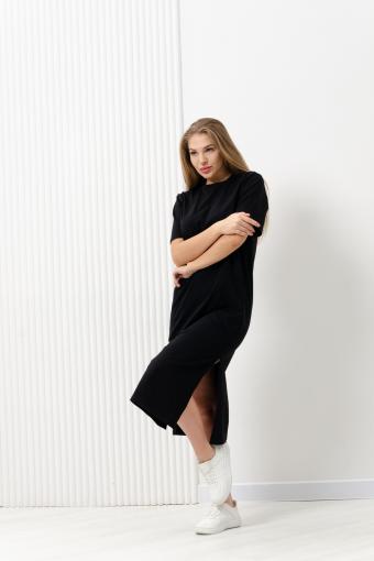 14406 платье женское длинное (Черный) (Фото 2)